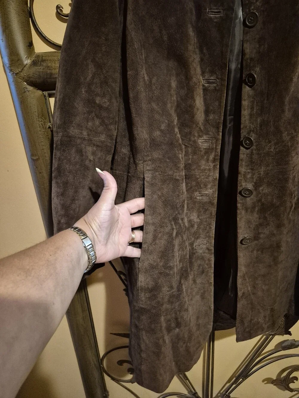 Relativity Genuine Brown Leather Suede  Lined Jacket XL - Picture 4 of 8
